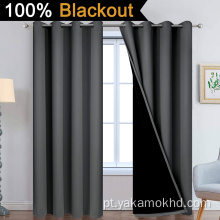 Cortinas 100% blackout cinza escuro